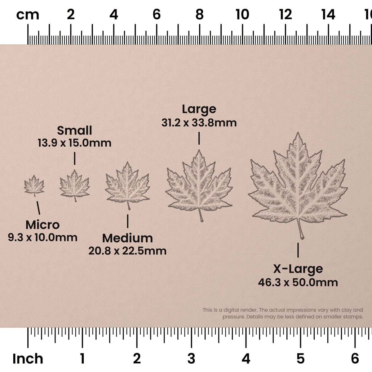 Maple Leaf Stamps - Photo Textured - Ceramind® Tools