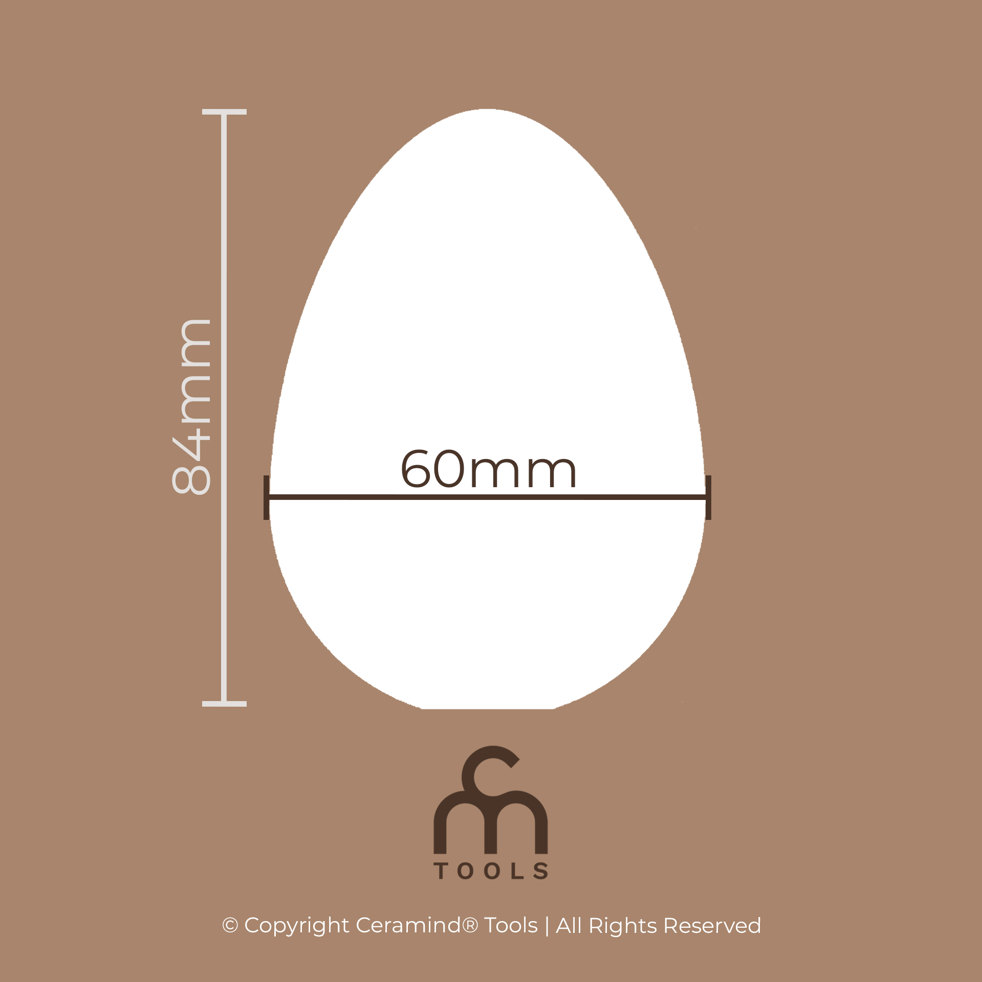 Medium Egg | Slip Casting Mold | 60mm Diameter, 84mm High - Ceramind® Tools