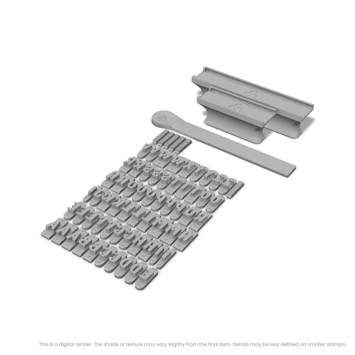 Nerko One | Font Rail Stamp Sets | Letters, Numbers, and Symbols - Ceramind® Tools