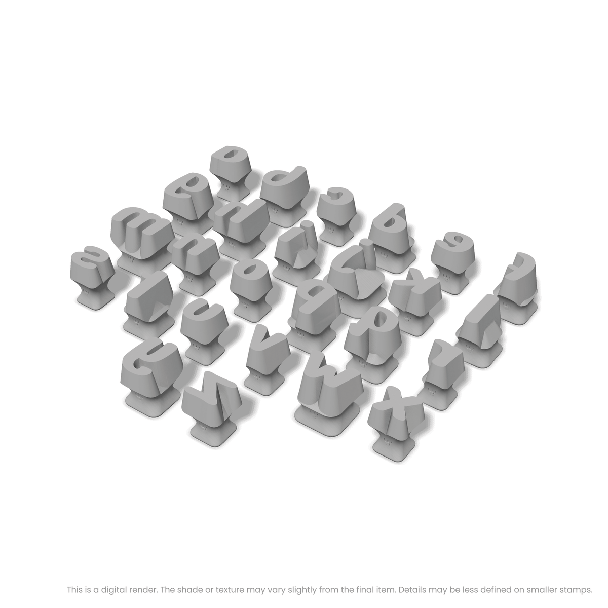Nerko One | Lowercase | Alphabet Stamp Sets - Ceramind® Tools