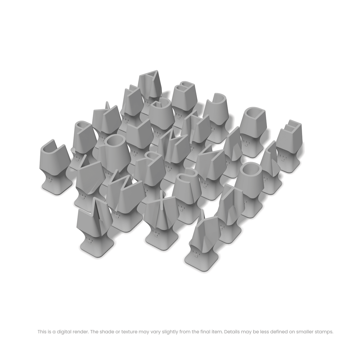 Nunito | All Caps | Alphabet Stamp Sets - Ceramind® Tools