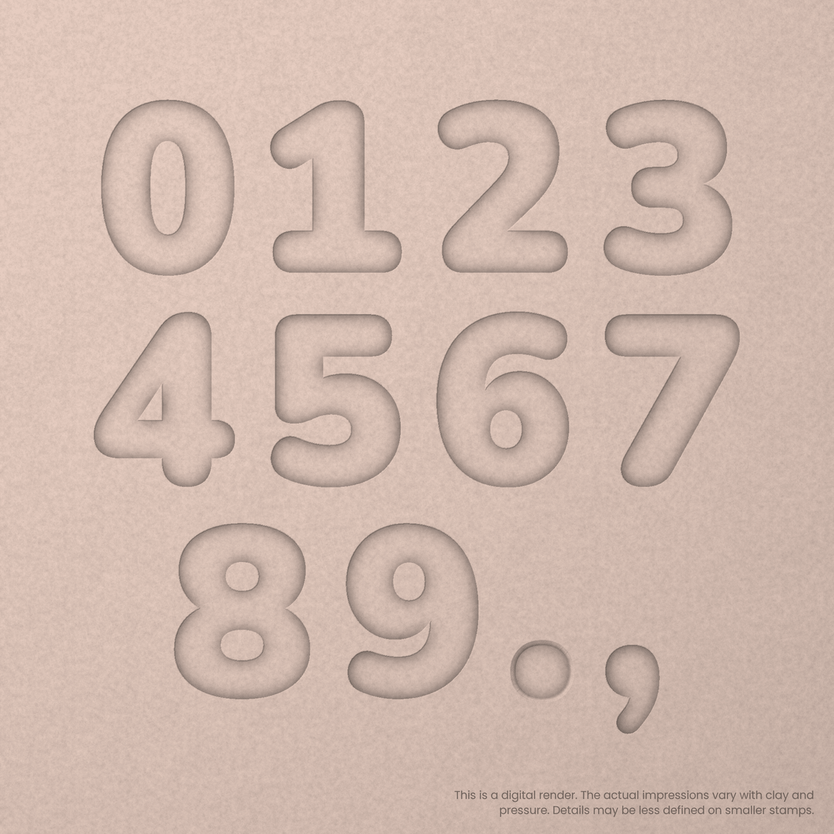 Nunito | Font Rail Stamp Sets | Letters, Numbers, and Symbols - Ceramind® Tools
