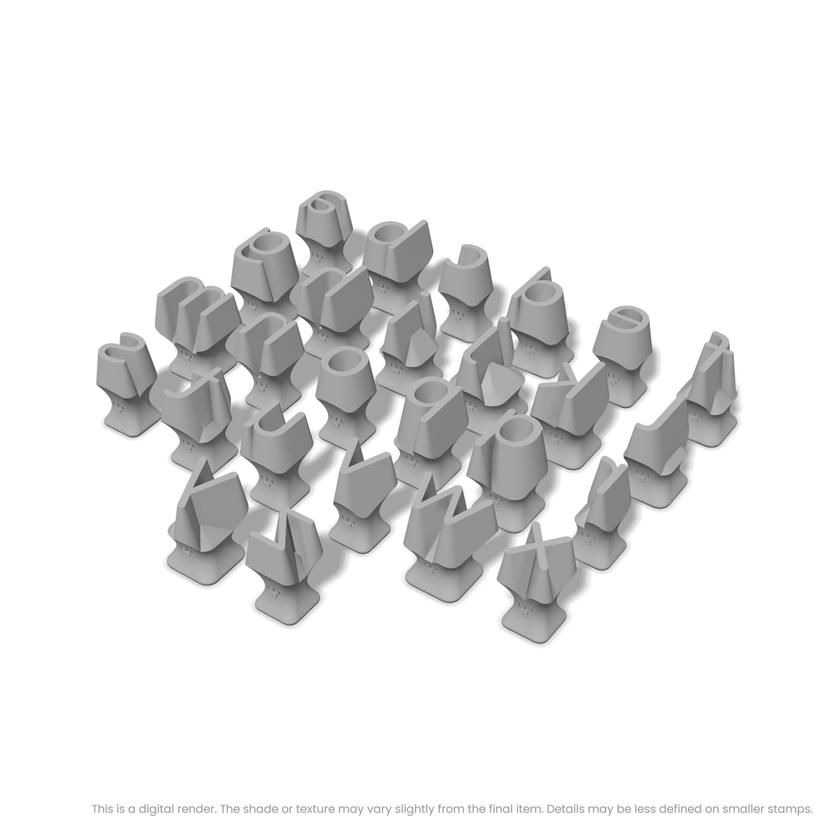 Nunito | Lowercase | Alphabet Stamp Sets - Ceramind® Tools