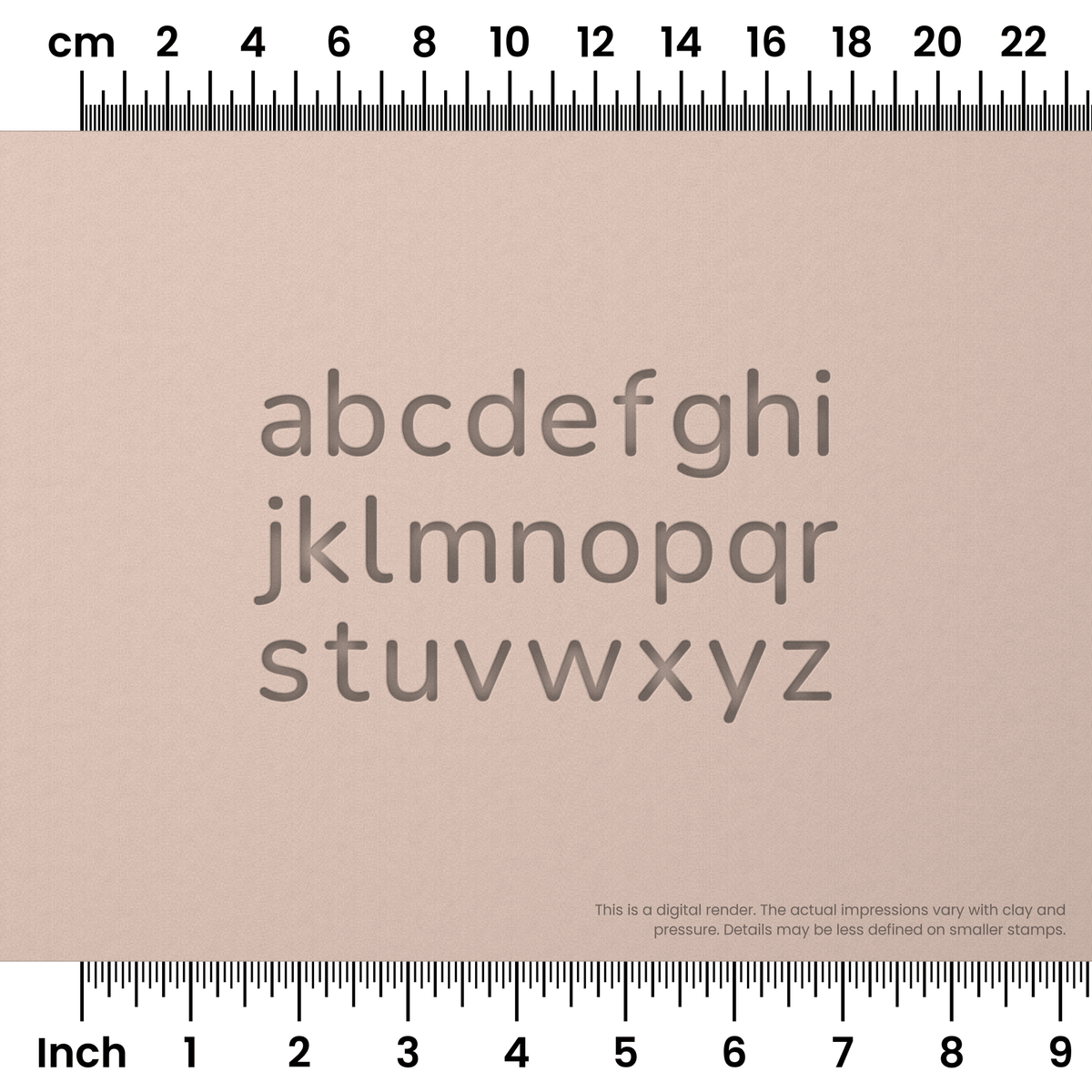 Nunito | Lowercase | Alphabet Stamp Sets - Ceramind® Tools