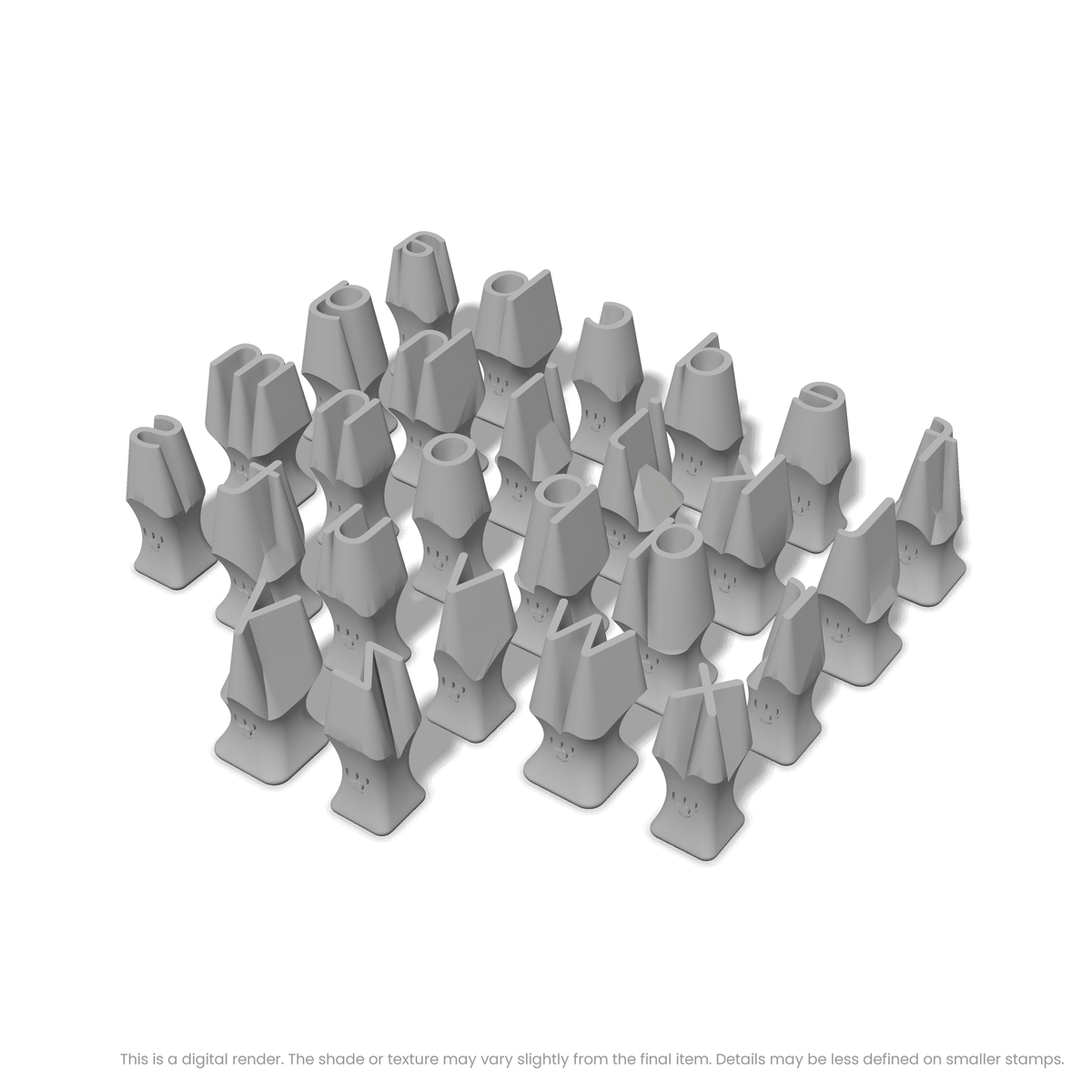 Nunito | Lowercase | Alphabet Stamp Sets - Ceramind® Tools