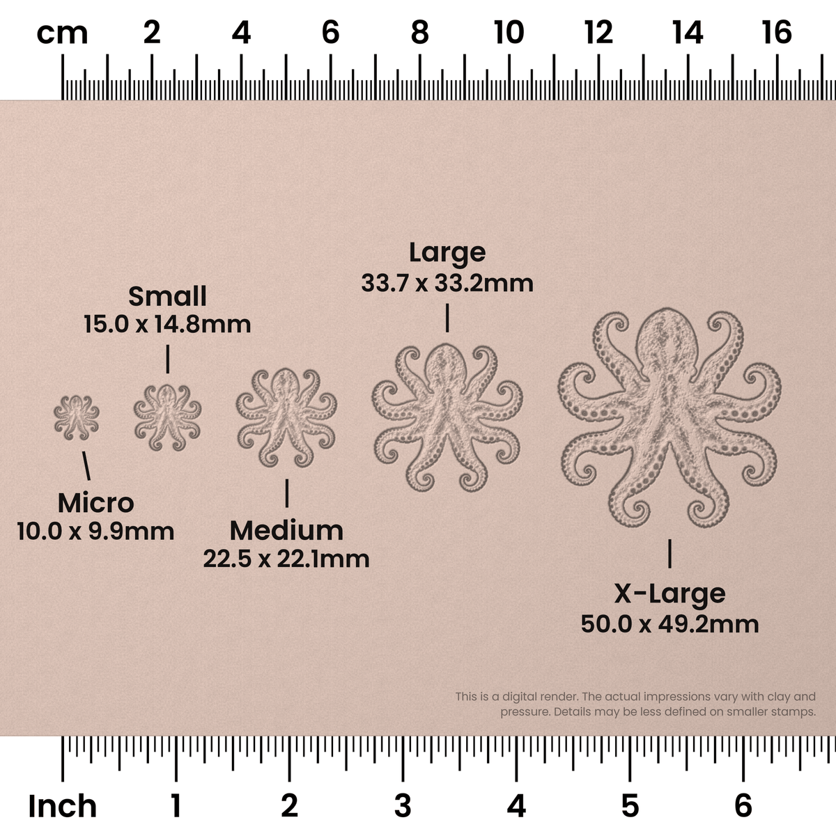 Octopus Stamps - Photo Textured - Ceramind® Tools