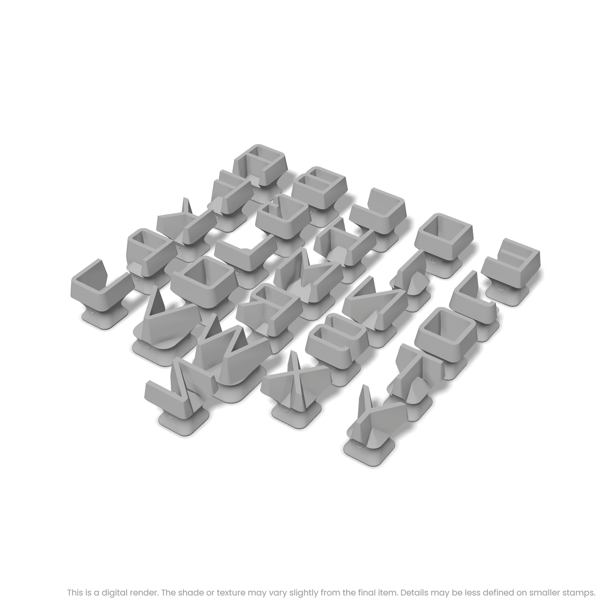Orbitron | All Caps | Alphabet Stamp Sets - Ceramind® Tools