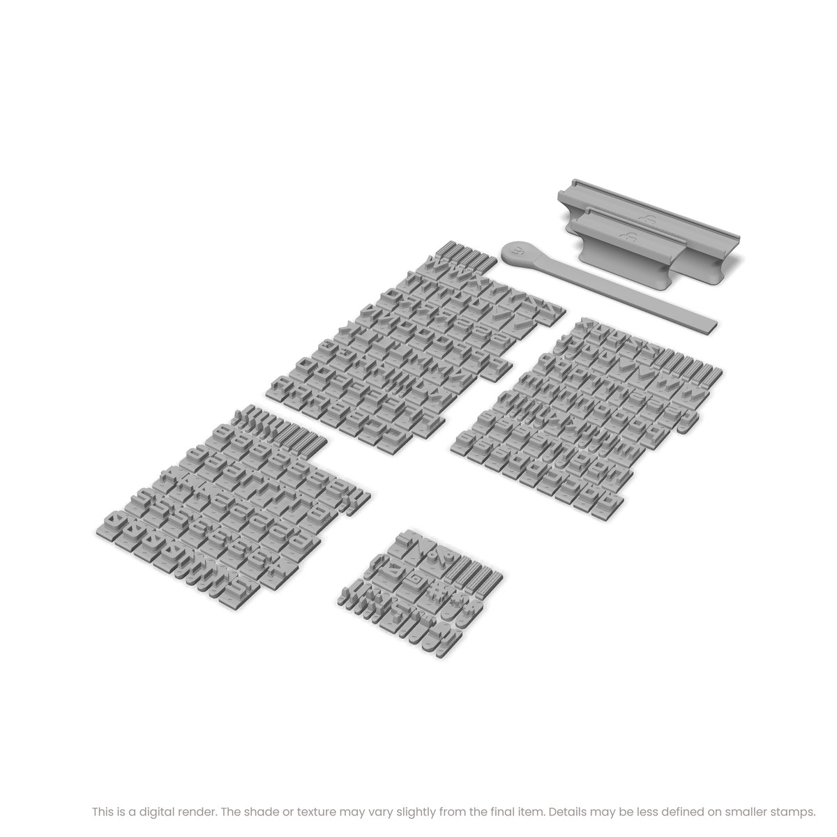 Orbitron | Font Rail Stamp Sets | Letters, Numbers, and Symbols - Ceramind® Tools