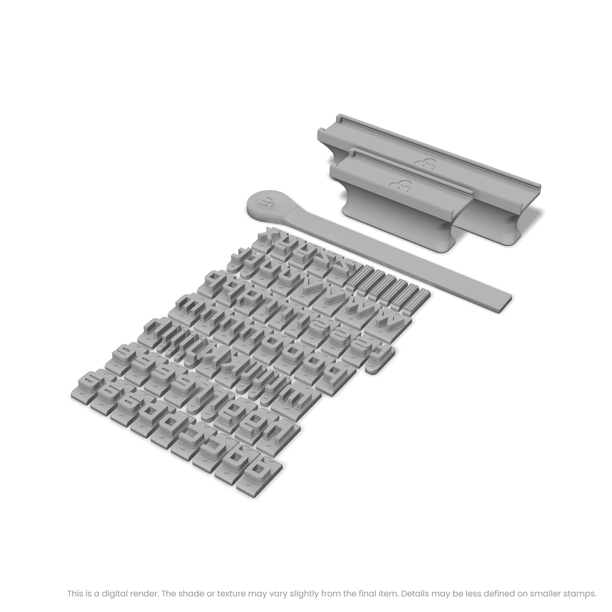Orbitron | Font Rail Stamp Sets | Letters, Numbers, and Symbols - Ceramind® Tools