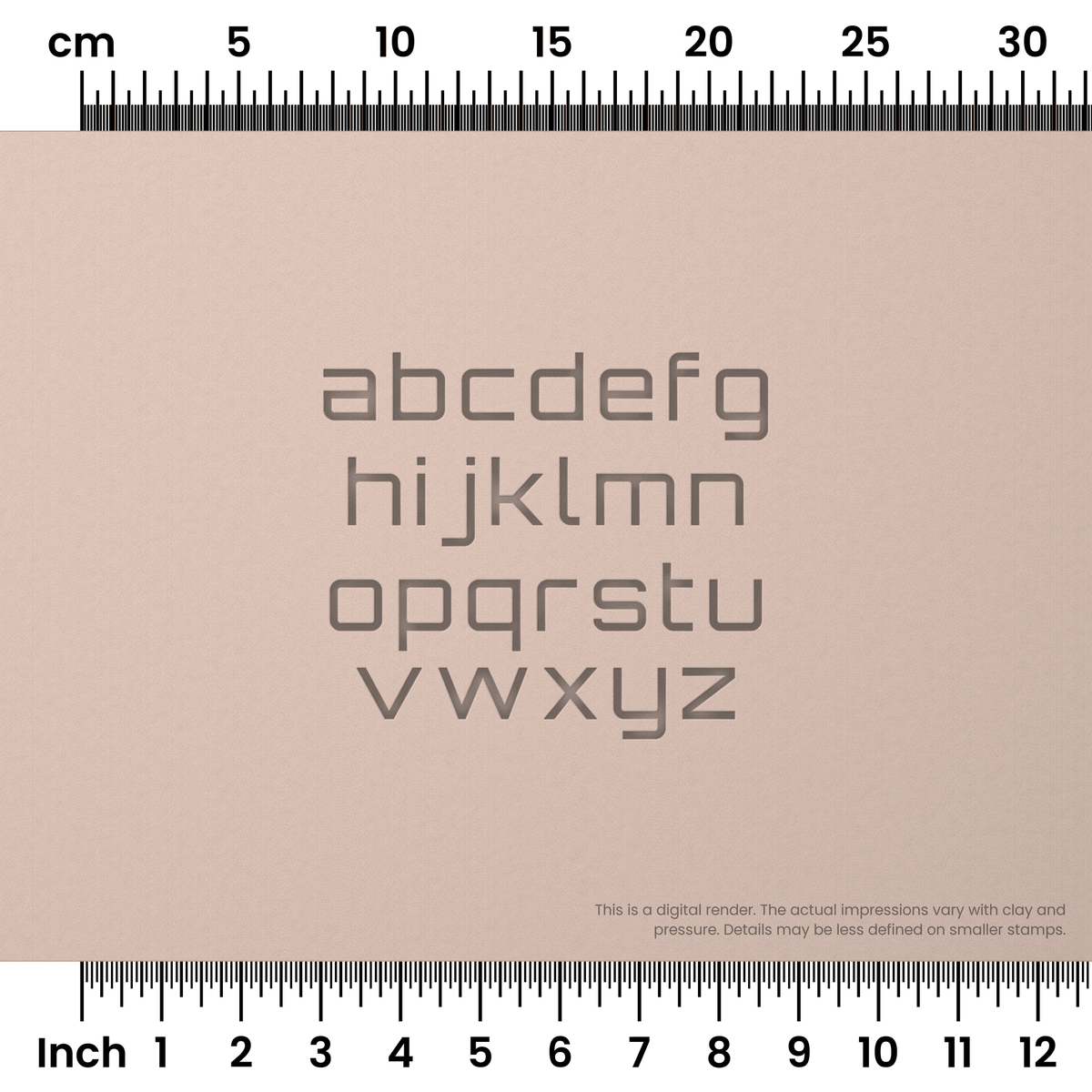 Orbitron | Lowercase | Alphabet Stamp Sets - Ceramind® Tools