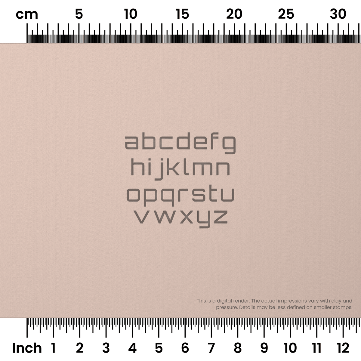 Orbitron | Lowercase | Alphabet Stamp Sets - Ceramind® Tools