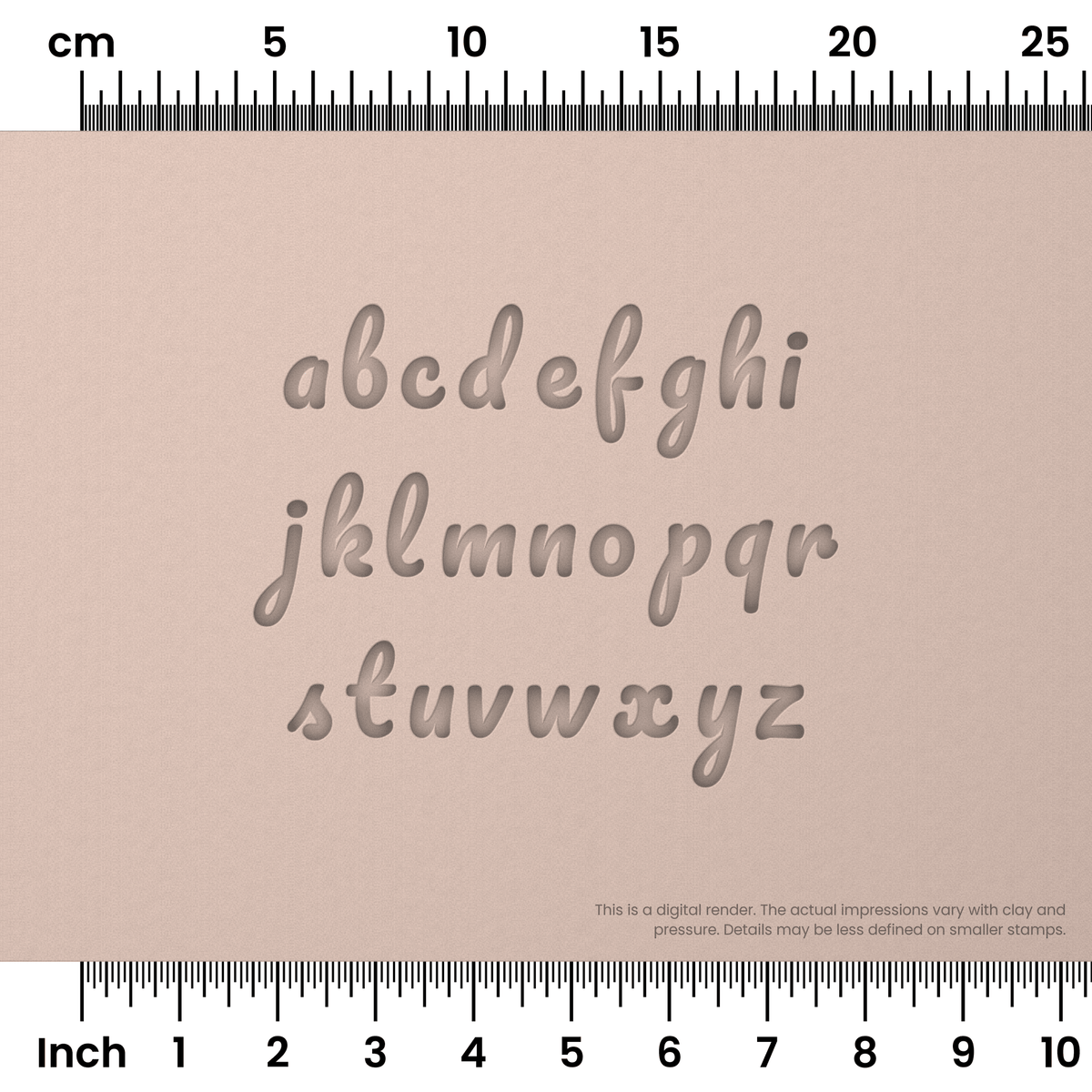 Pacifico | Lowercase | Alphabet Stamp Sets - Ceramind® Tools