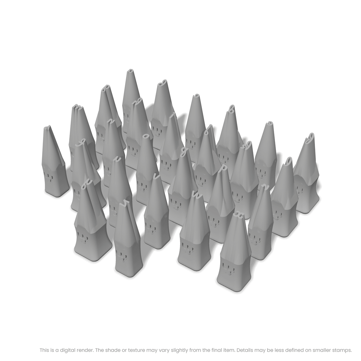 Pacifico | Lowercase | Alphabet Stamp Sets - Ceramind® Tools