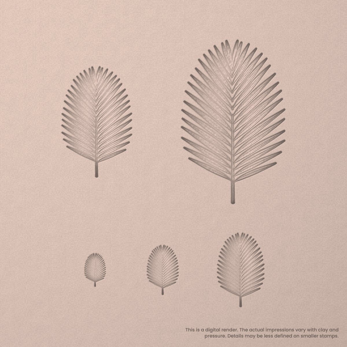 Palm Leaf Stamps - Photo Textured - Ceramind® Tools