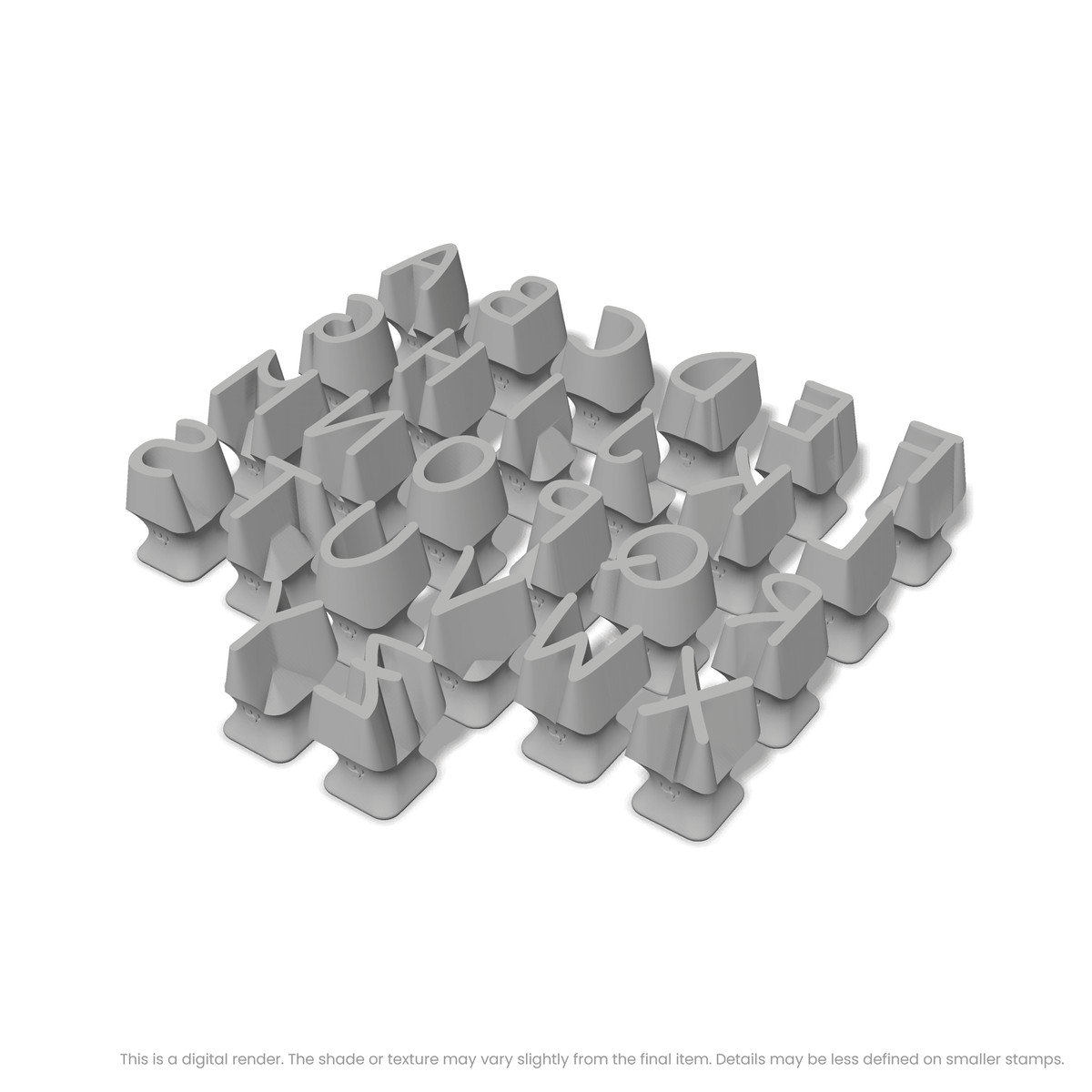 Patrick Hand | All Caps | Alphabet Stamp Sets - Ceramind® Tools