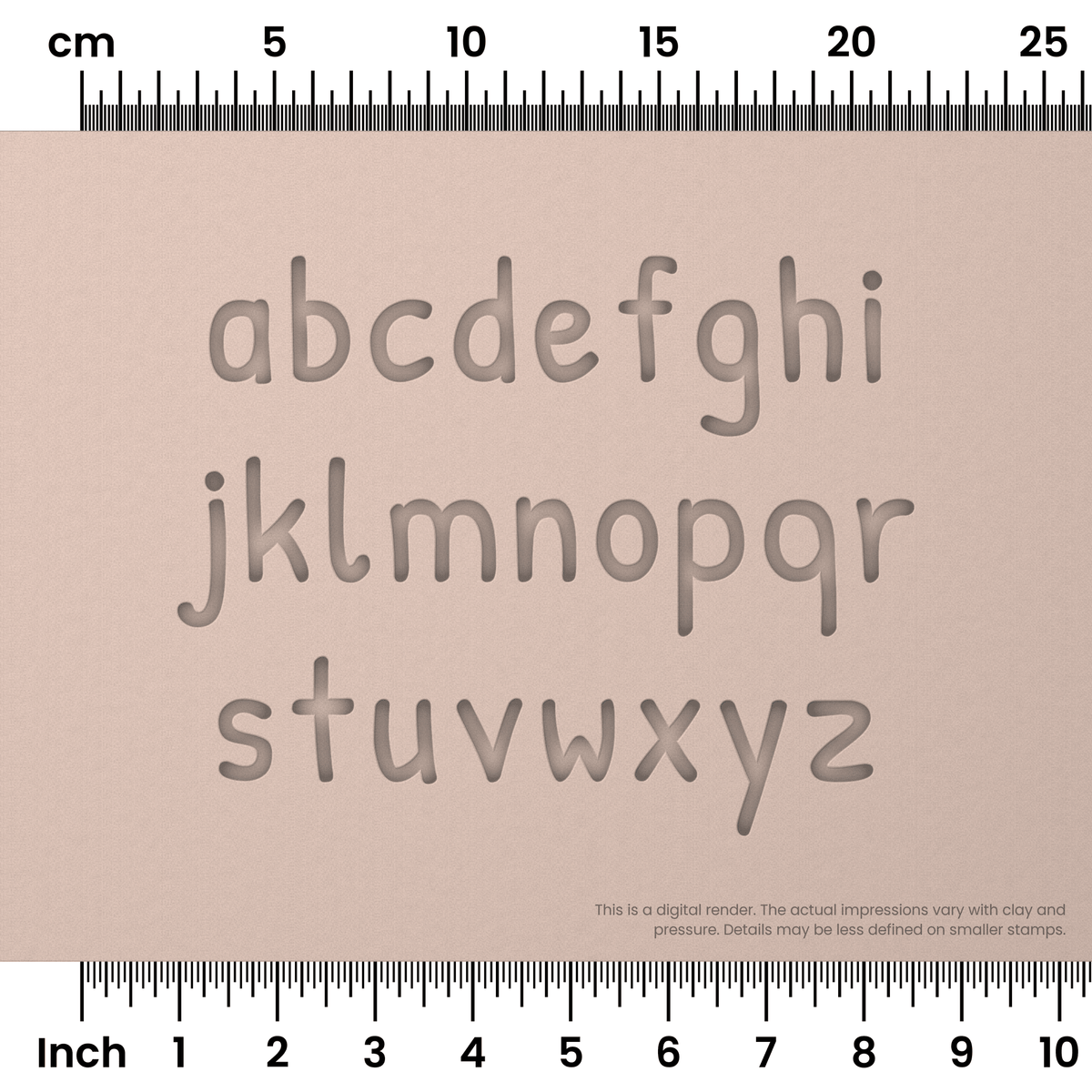 Patrick Hand | Lowercase | Alphabet Stamp Sets - Ceramind® Tools