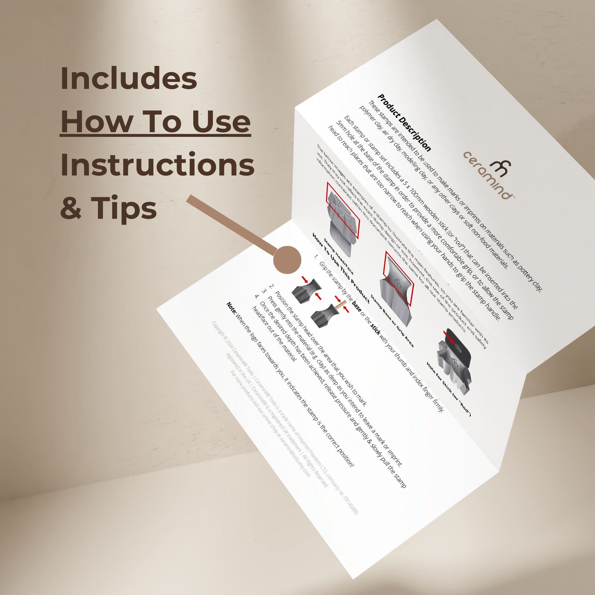 Raven Skull Stamps - Ceramind® Tools