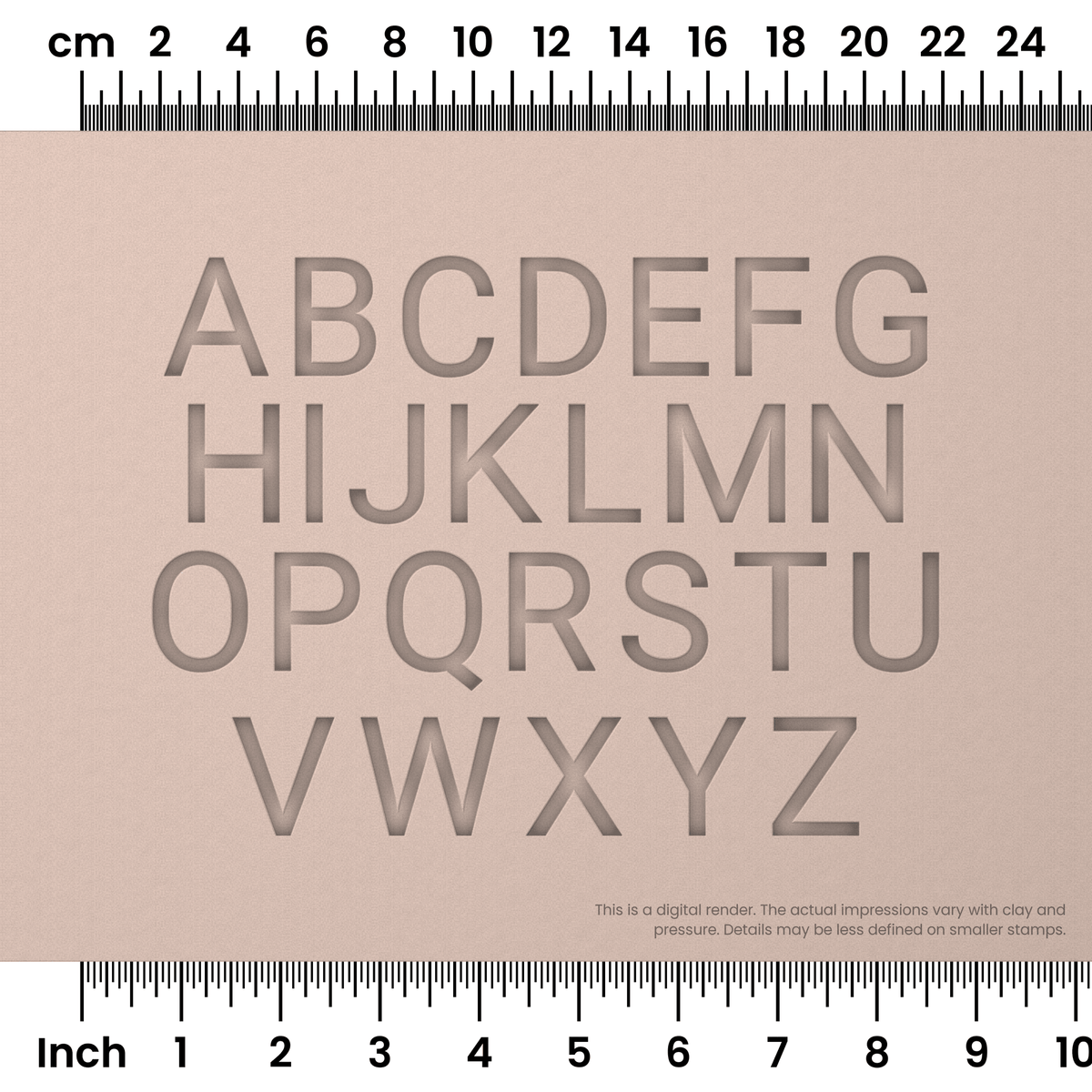 Roboto | All Caps | Alphabet Stamp Sets - Ceramind® Tools