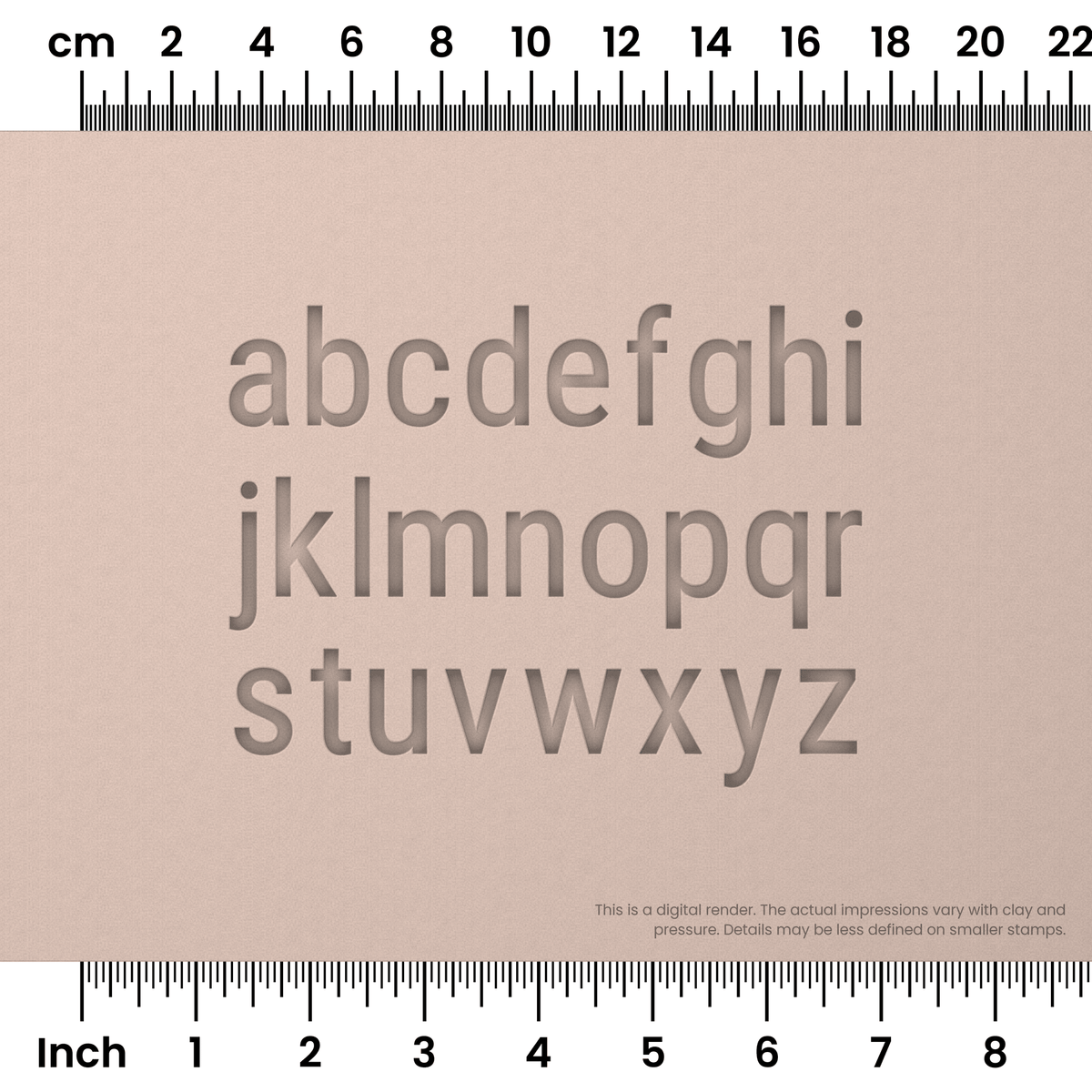 Roboto Condensed | Lowercase | Alphabet Stamp Sets - Ceramind® Tools