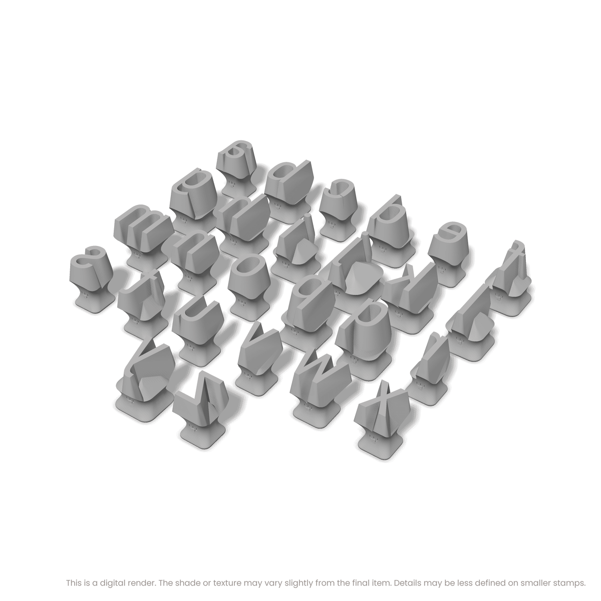 Roboto Condensed | Lowercase | Alphabet Stamp Sets - Ceramind® Tools