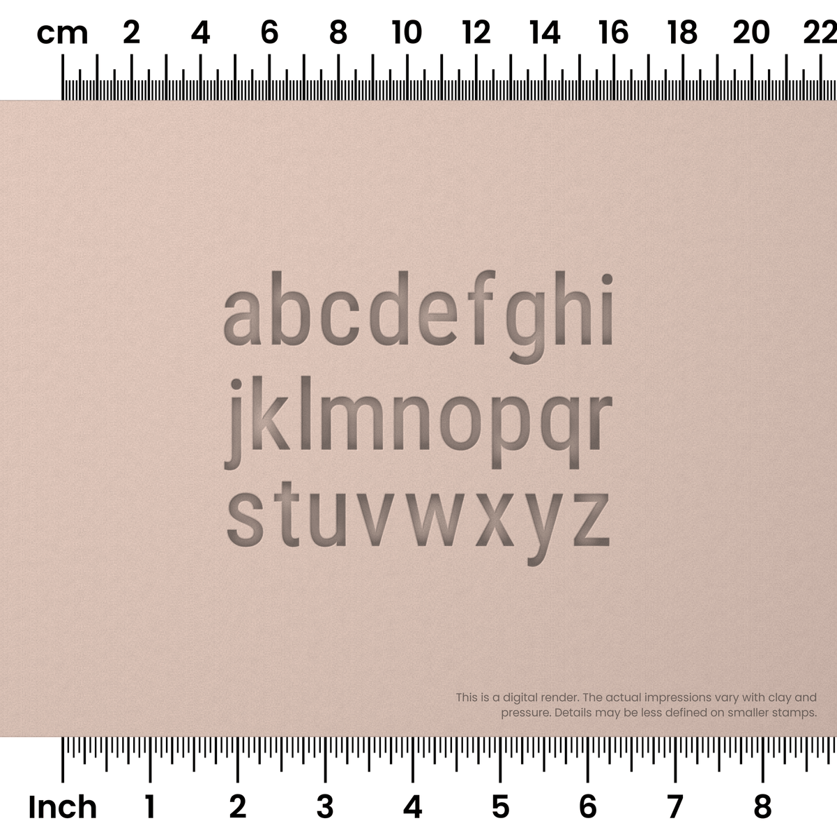 Roboto Condensed | Lowercase | Alphabet Stamp Sets - Ceramind® Tools