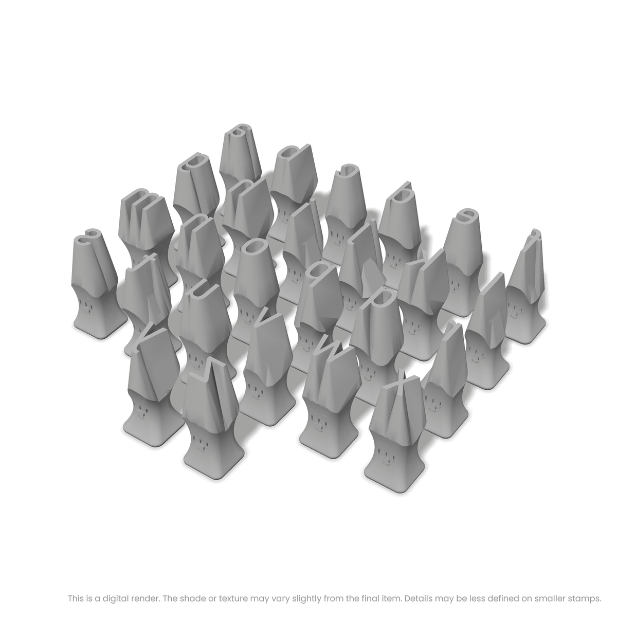 Roboto Condensed | Lowercase | Alphabet Stamp Sets - Ceramind® Tools