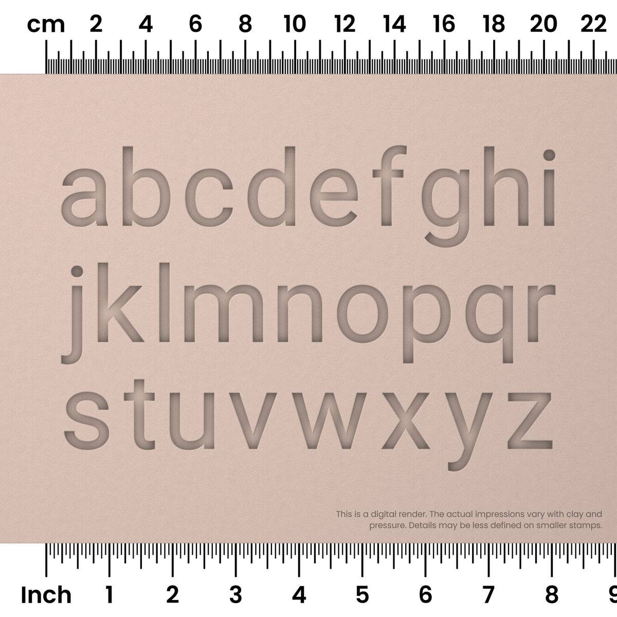 Roboto | Lowercase | Alphabet Stamp Sets - Ceramind® Tools