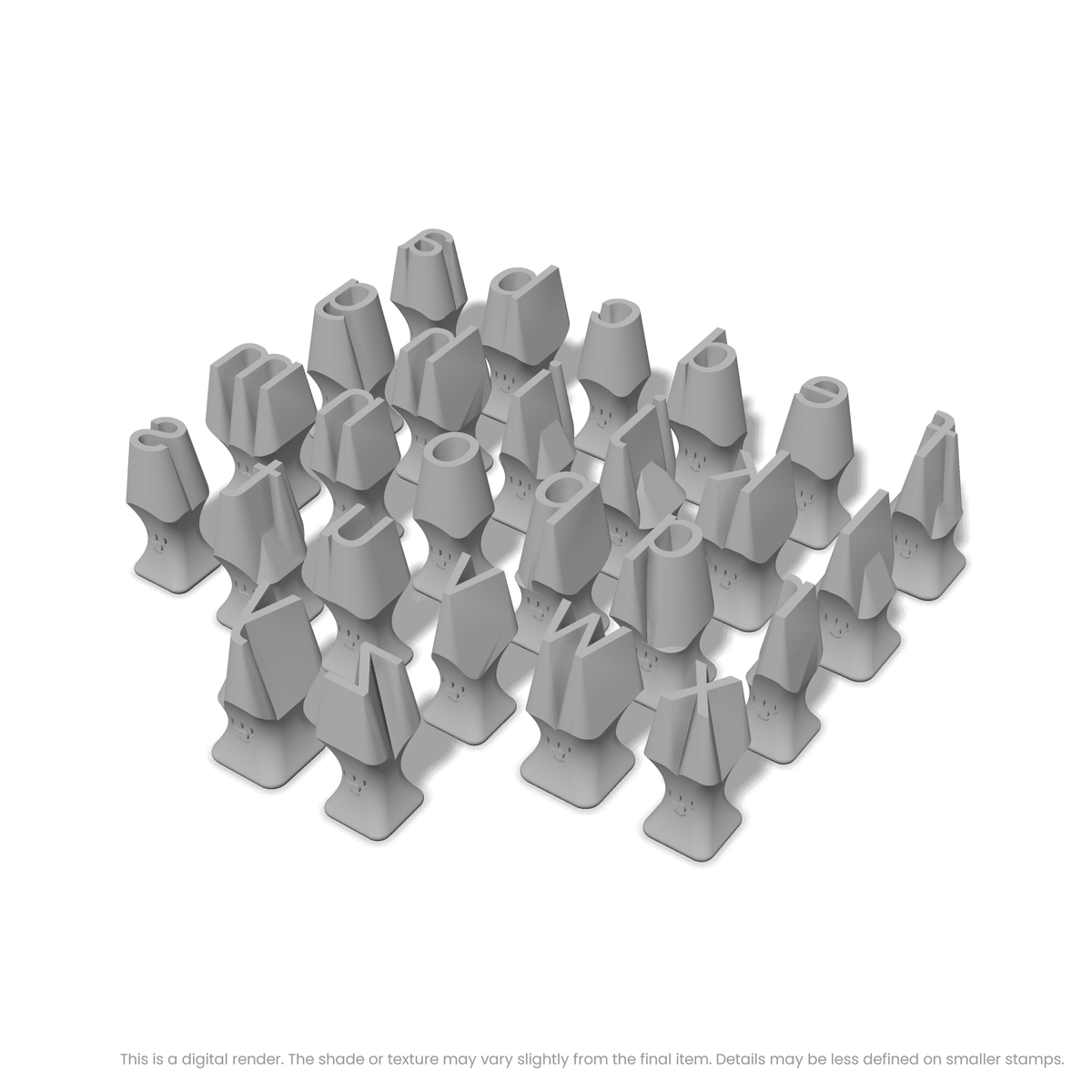 Roboto | Lowercase | Alphabet Stamp Sets - Ceramind® Tools