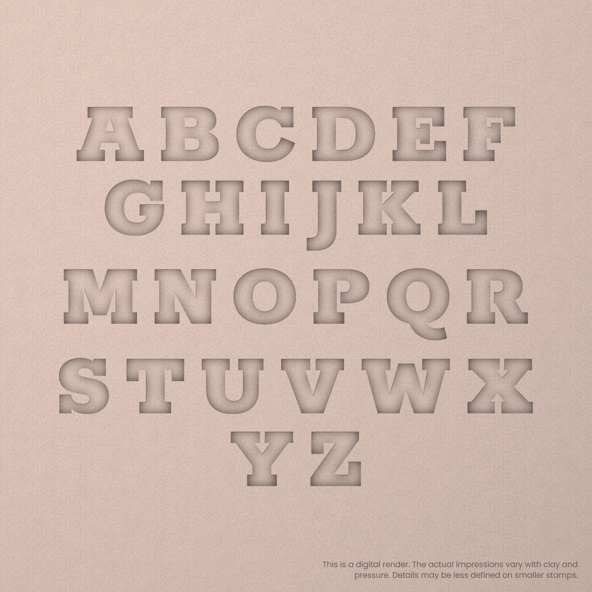 Rokkitt | Font Rail Stamp Sets | Letters, Numbers, and Symbols - Ceramind® Tools