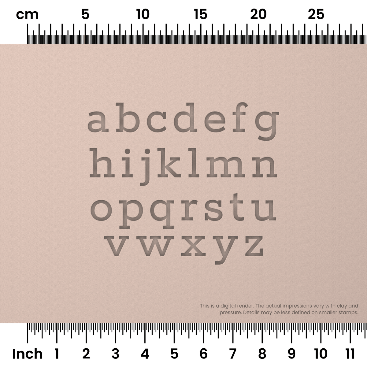 Rokkitt | Lowercase | Alphabet Stamp Sets - Ceramind® Tools