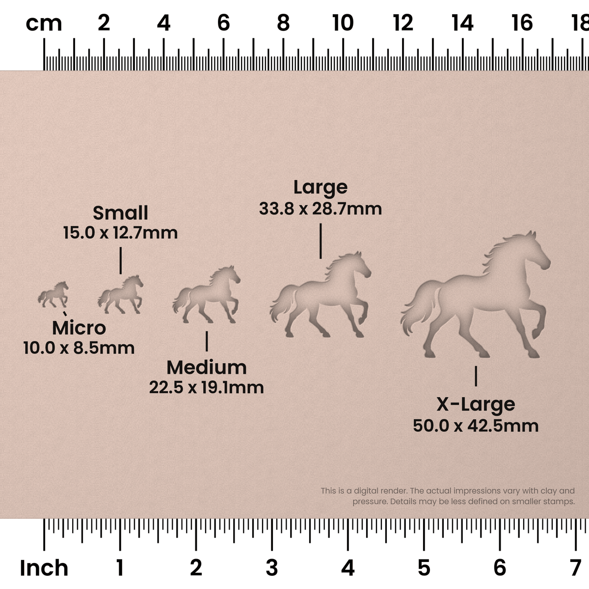 Running Stallion Horse Stamps - Ceramind® Tools