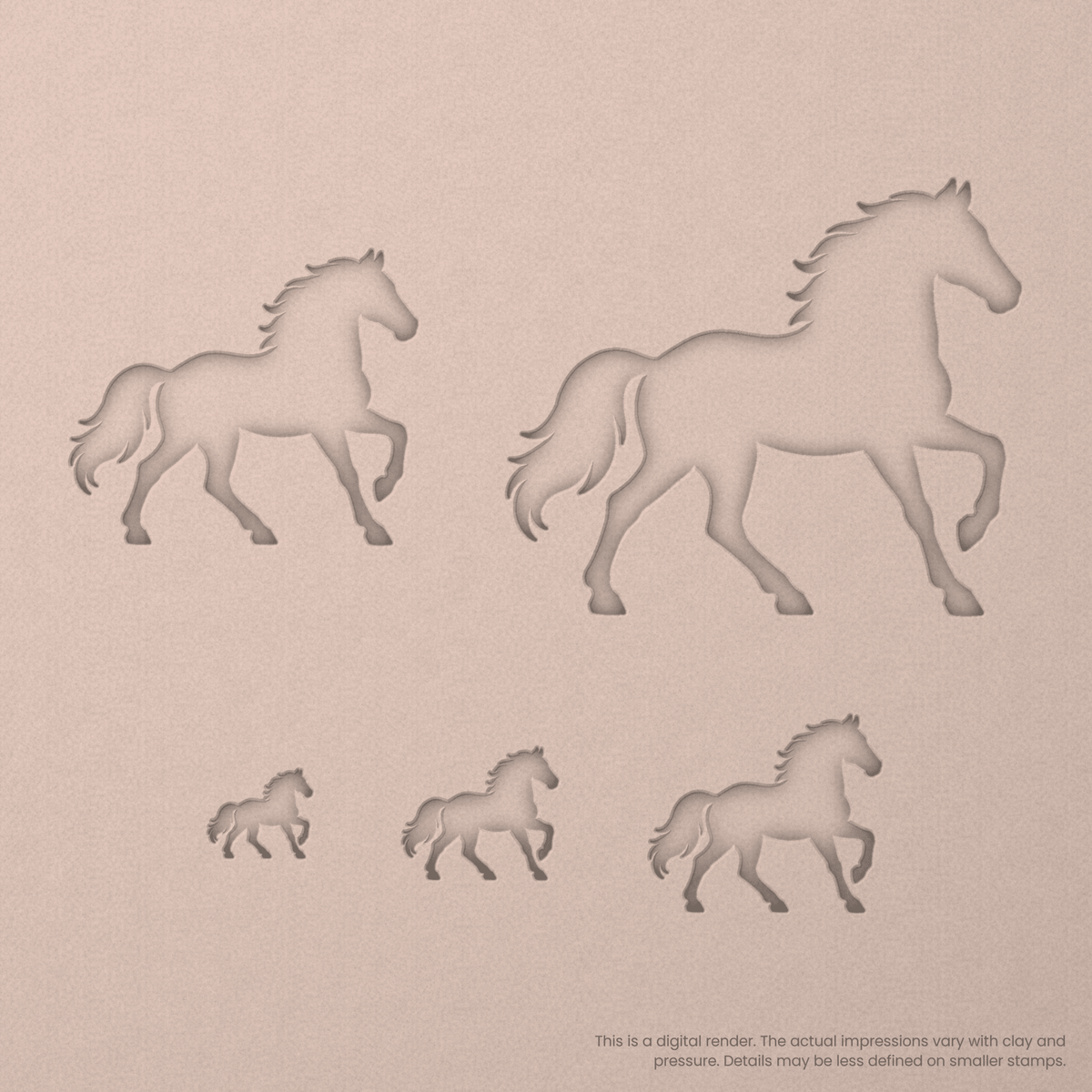 Running Stallion Horse Stamps - Ceramind® Tools