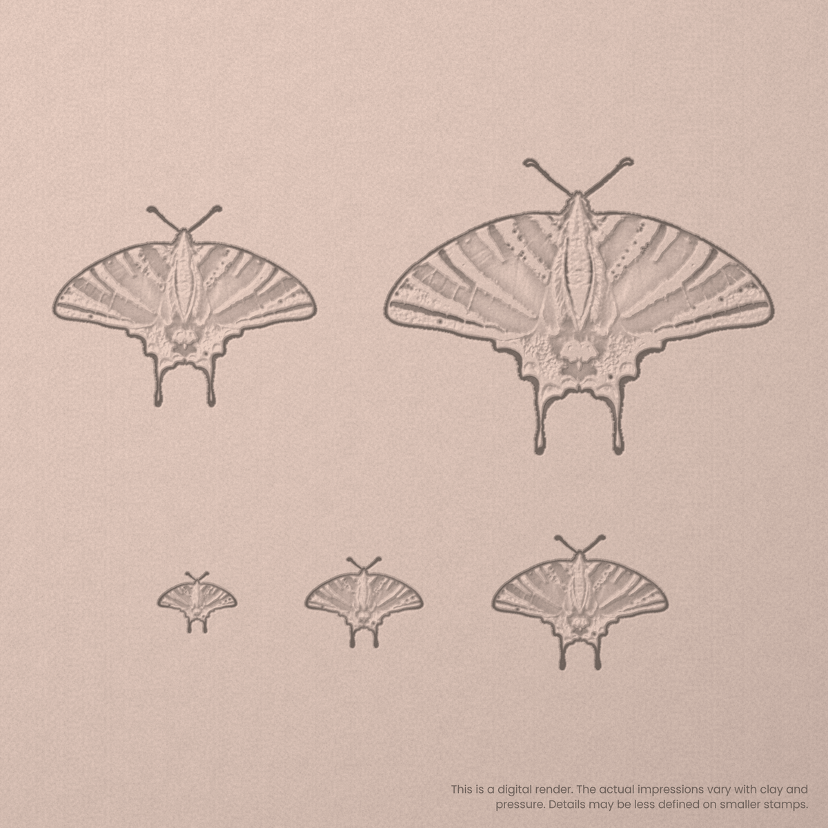 Scarce Swallowtail Butterfly Stamps - Photo Textured - Ceramind® Tools