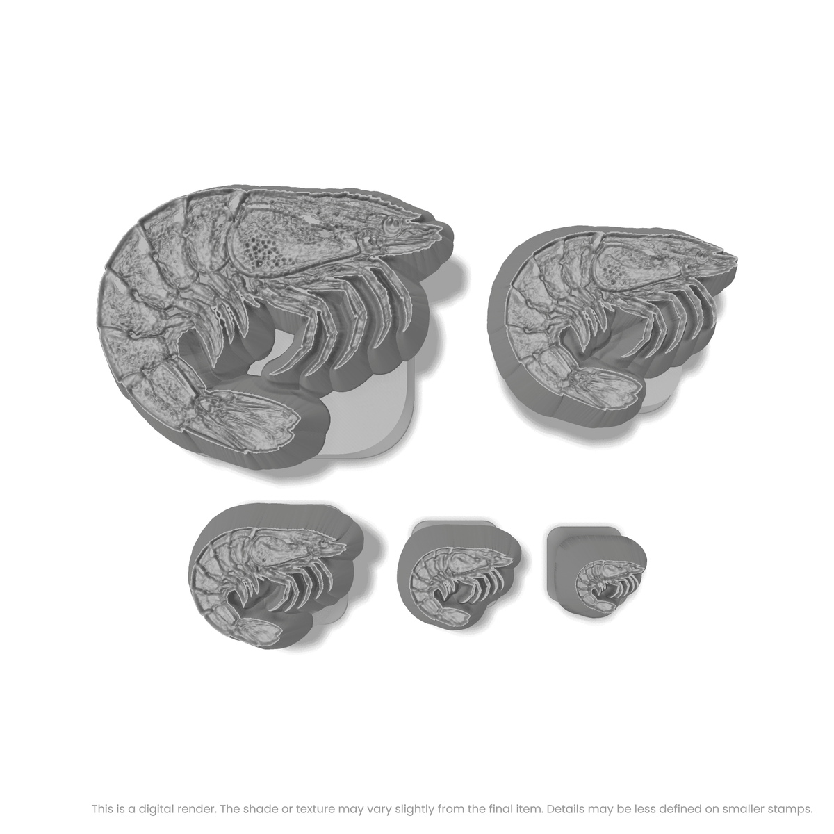 Shrimp Stamps - Photo Textured - Ceramind® Tools