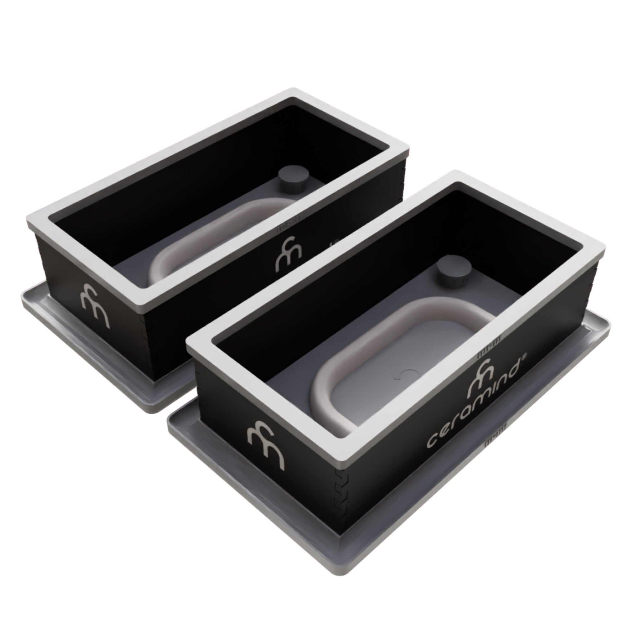 Square - Rounded Handle | Master Slip Casting Mold Kit | 3 Styles, 7 Sizes, 21 Total Variations - Ceramind® Tools