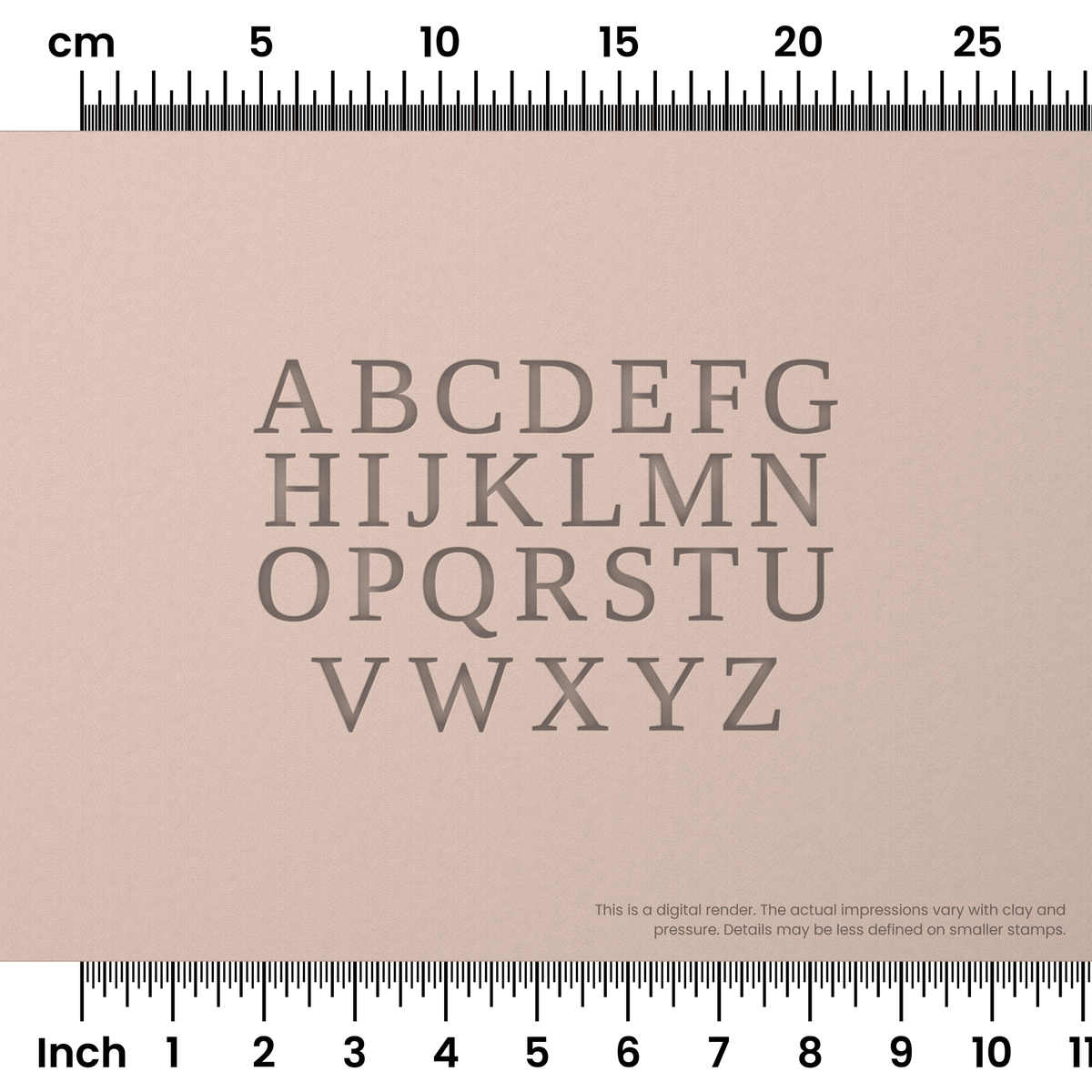 Tinos | All Caps | Alphabet Stamp Sets - Ceramind® Tools