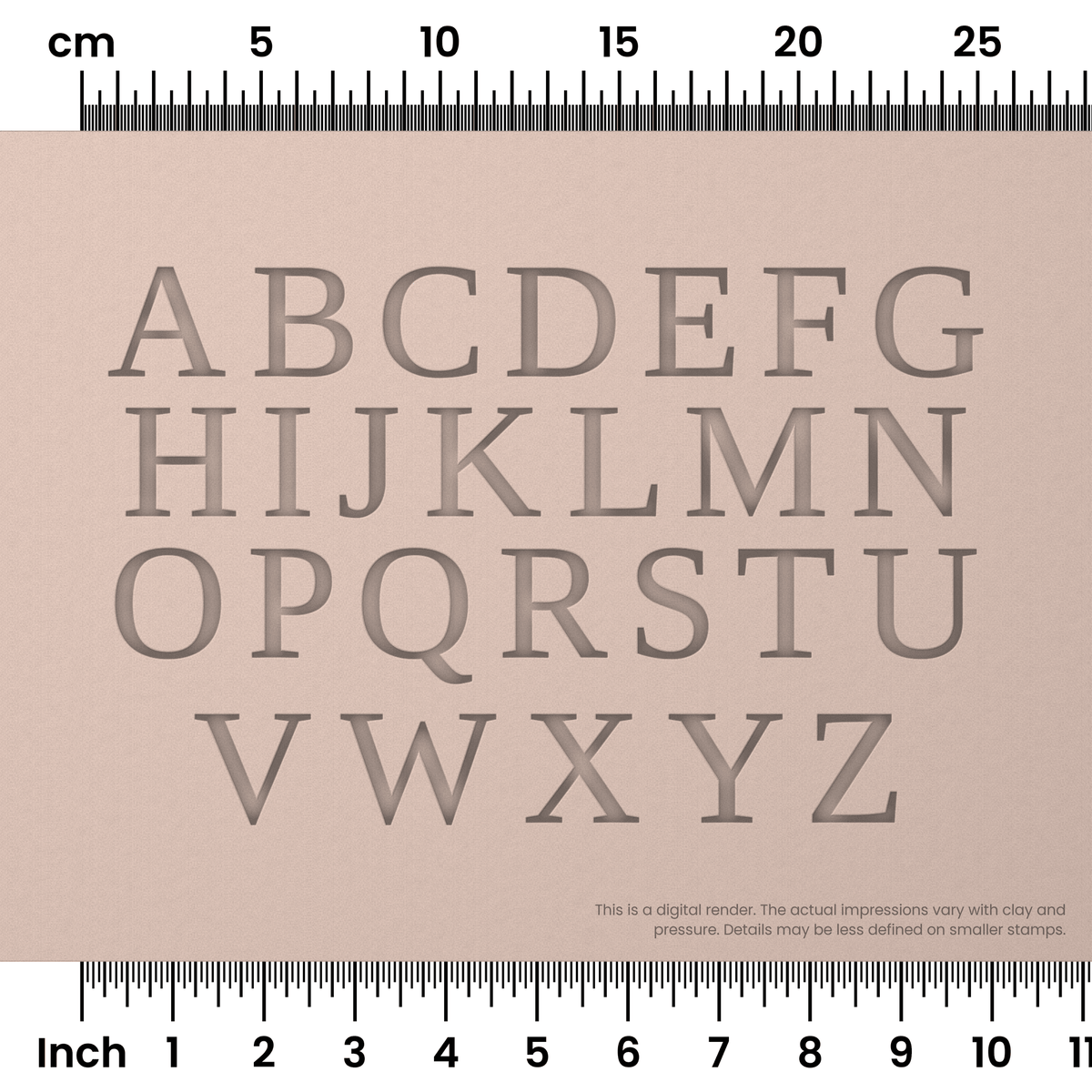 Tinos | All Caps | Alphabet Stamp Sets - Ceramind® Tools