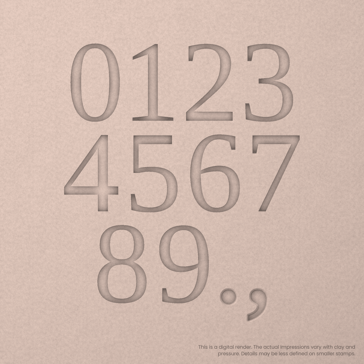 Tinos | Font Rail Stamp Sets | Letters, Numbers, and Symbols - Ceramind® Tools