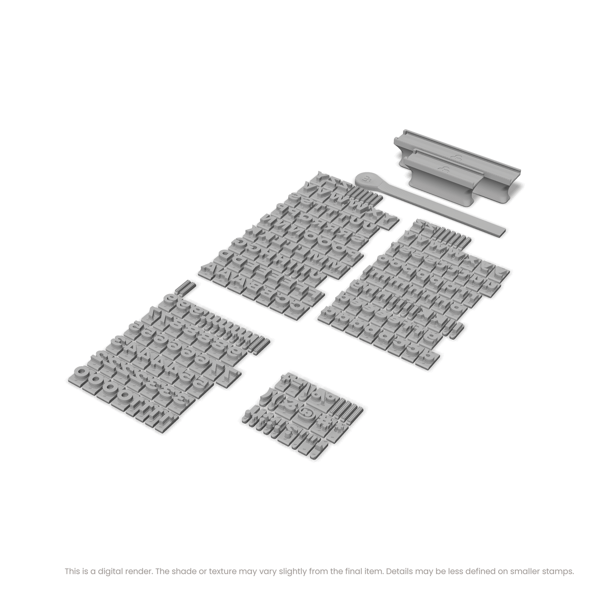 Unbounded | Font Rail Stamp Sets | Letters, Numbers, and Symbols - Ceramind® Tools