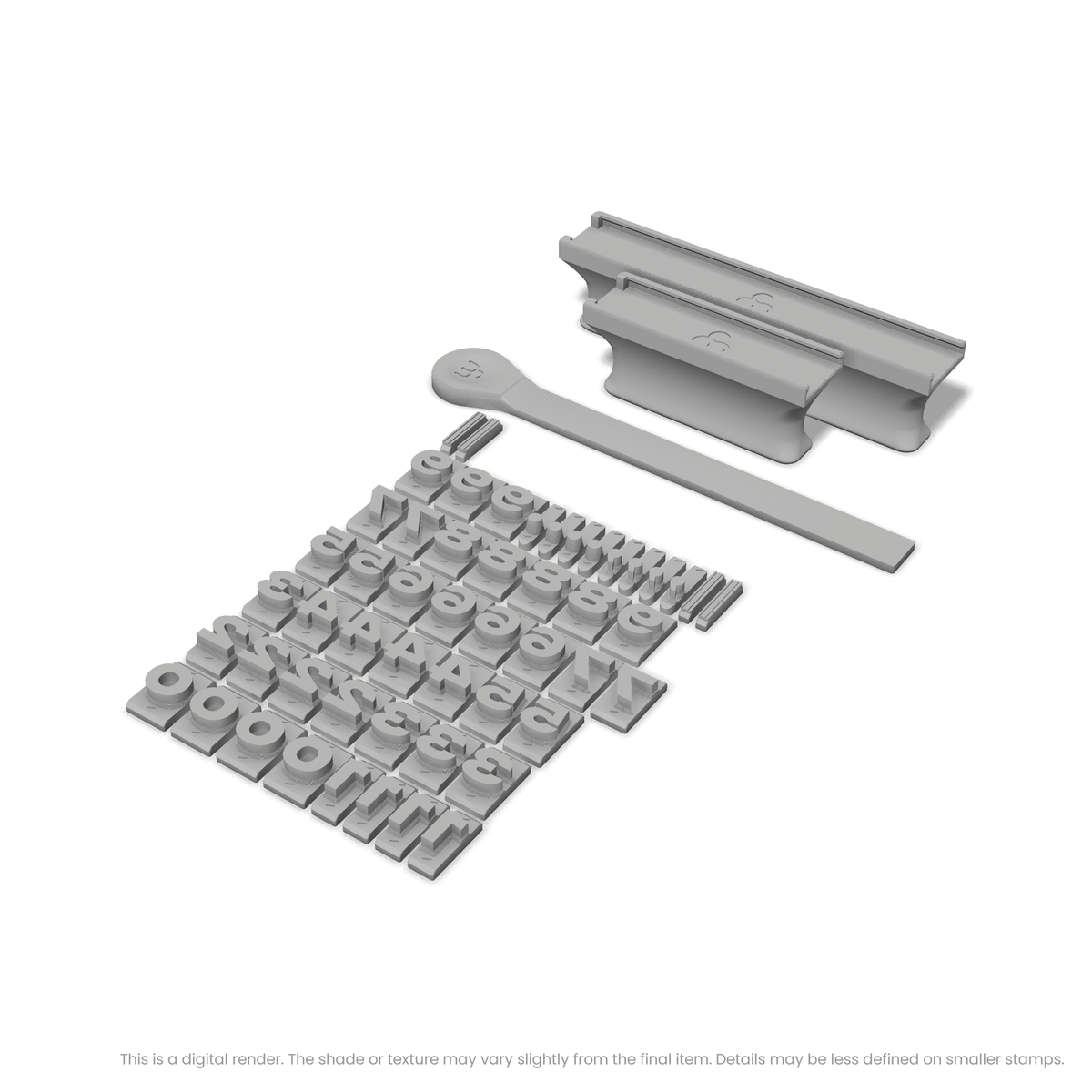 Unbounded | Font Rail Stamp Sets | Letters, Numbers, and Symbols - Ceramind® Tools