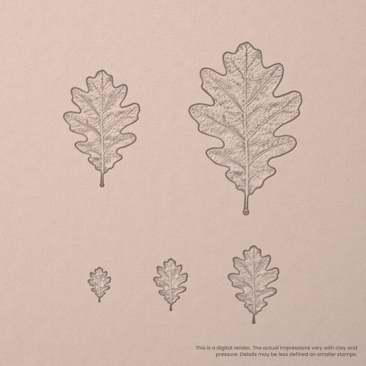 White Oak Leaf Stamps - Photo Textured - Ceramind® Tools
