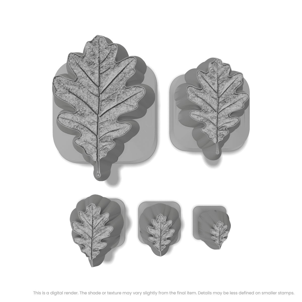 White Oak Leaf Stamps - Photo Textured - Ceramind® Tools
