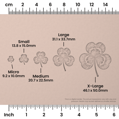 3-Leafed Clover Stamps - Photo Textured - Ceramind® Tools