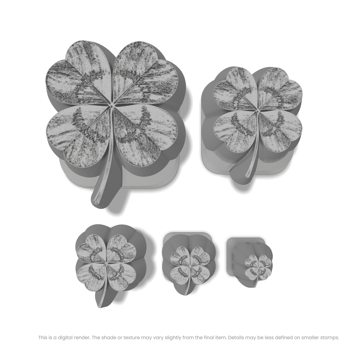 4-Leafed Clover Stamps - Photo Textured - Ceramind® Tools