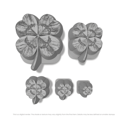 4-Leafed Clover Stamps - Photo Textured - Ceramind® Tools