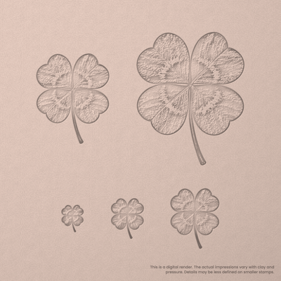 4-Leafed Clover Stamps - Photo Textured - Ceramind® Tools