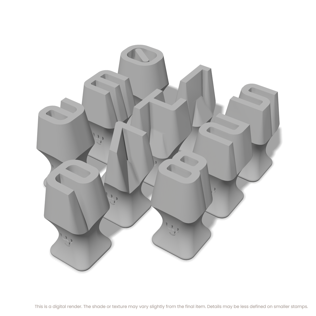 Audiowide | Number Stamp Sets - Ceramind® Tools