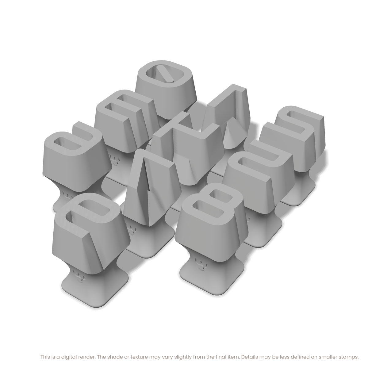 Audiowide | Number Stamp Sets - Ceramind® Tools
