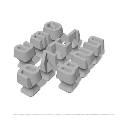Audiowide | Number Stamp Sets - Ceramind® Tools