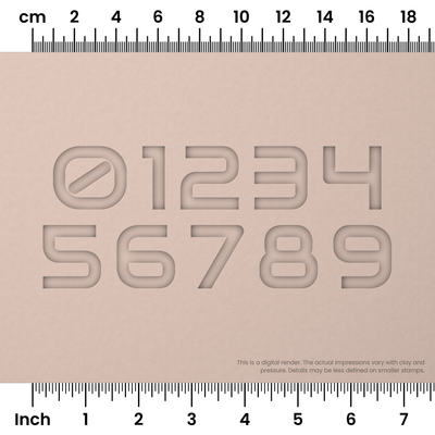 Audiowide | Number Stamp Sets - Ceramind® Tools